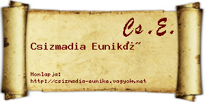 Csizmadia Euniké névjegykártya